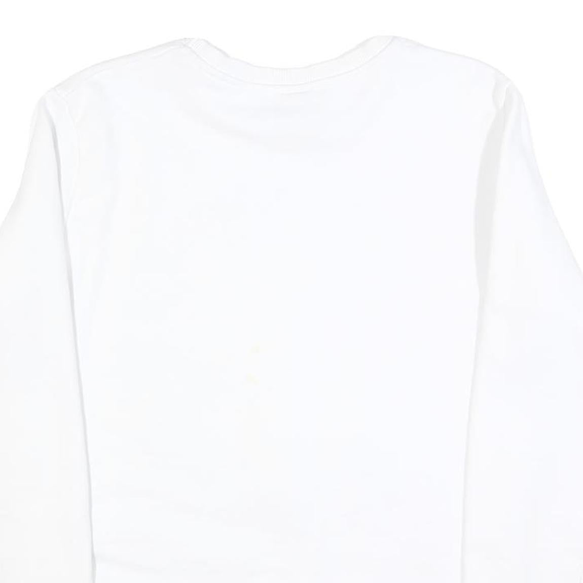 WHY NOT BRAND Mens White S Crew Neck Cotton Blend Sweatshirt Space Graphic