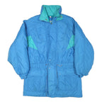 CANADA NORTH Womens Blue Teal Zip Jacket S Polyester Blend Plain Lightweight