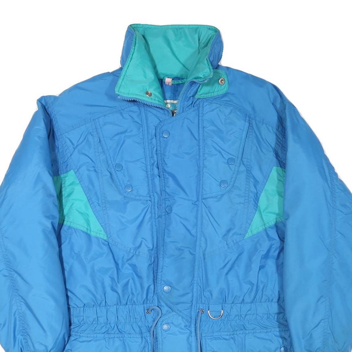 CANADA NORTH Womens Blue Teal Zip Jacket S Polyester Blend Plain Lightweight