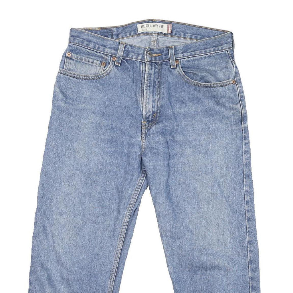 LEVI'S 505 Mens Jeans Blue Regular Straight Denim Medium W32 L24 Classic Fit
