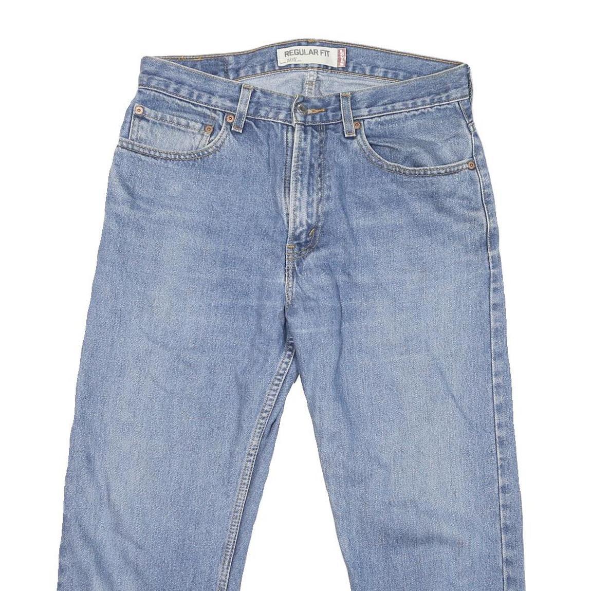 LEVI'S 505 Mens Jeans Blue Regular Straight Denim Medium W32 L24 Classic Fit