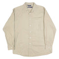 NAUTICA Mens Beige Shirt M Classic Long Sleeve Cotton Button Shirt