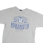 STEP AHEAD Mens Grey NCAA Sweet 16 Graphic T-Shirt M Short Sleeve Crew Neck