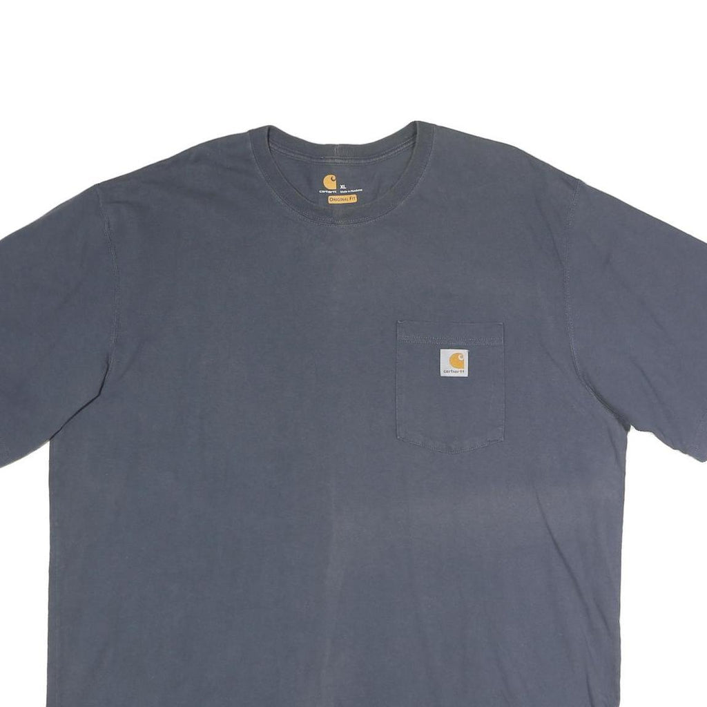 CARHARTT Mens Blue Pocket T-Shirt XL Short Sleeve Crew Neck Classic Casual