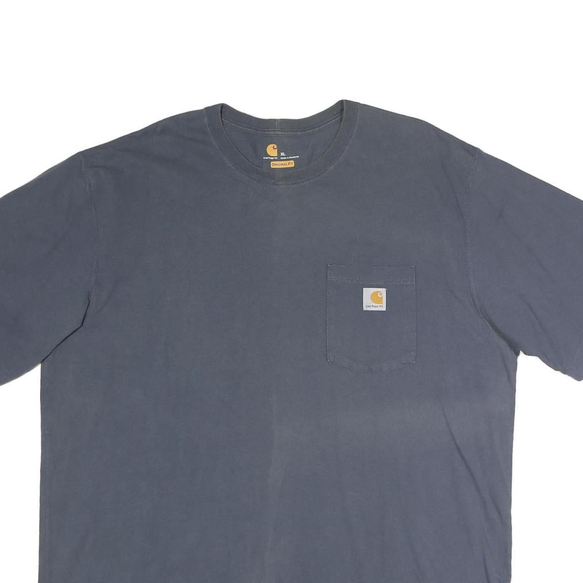 CARHARTT Mens Blue Pocket T-Shirt XL Short Sleeve Crew Neck Classic Casual