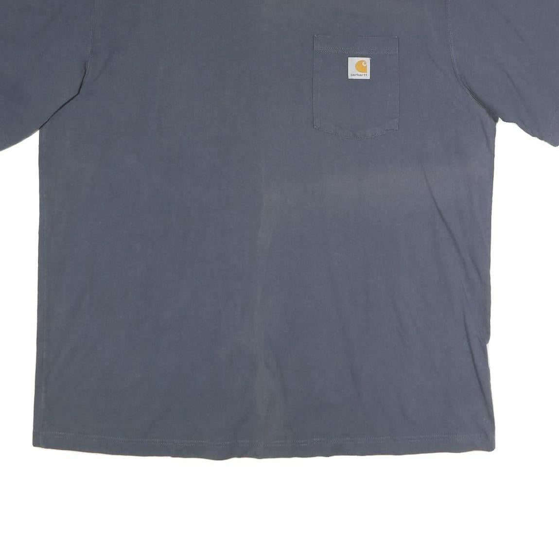 CARHARTT Mens Blue Pocket T-Shirt XL Short Sleeve Crew Neck Classic Casual