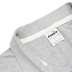 DIADORA Womens Grey Short Sleeve Plain Polo Shirt L Cotton Blend Casual