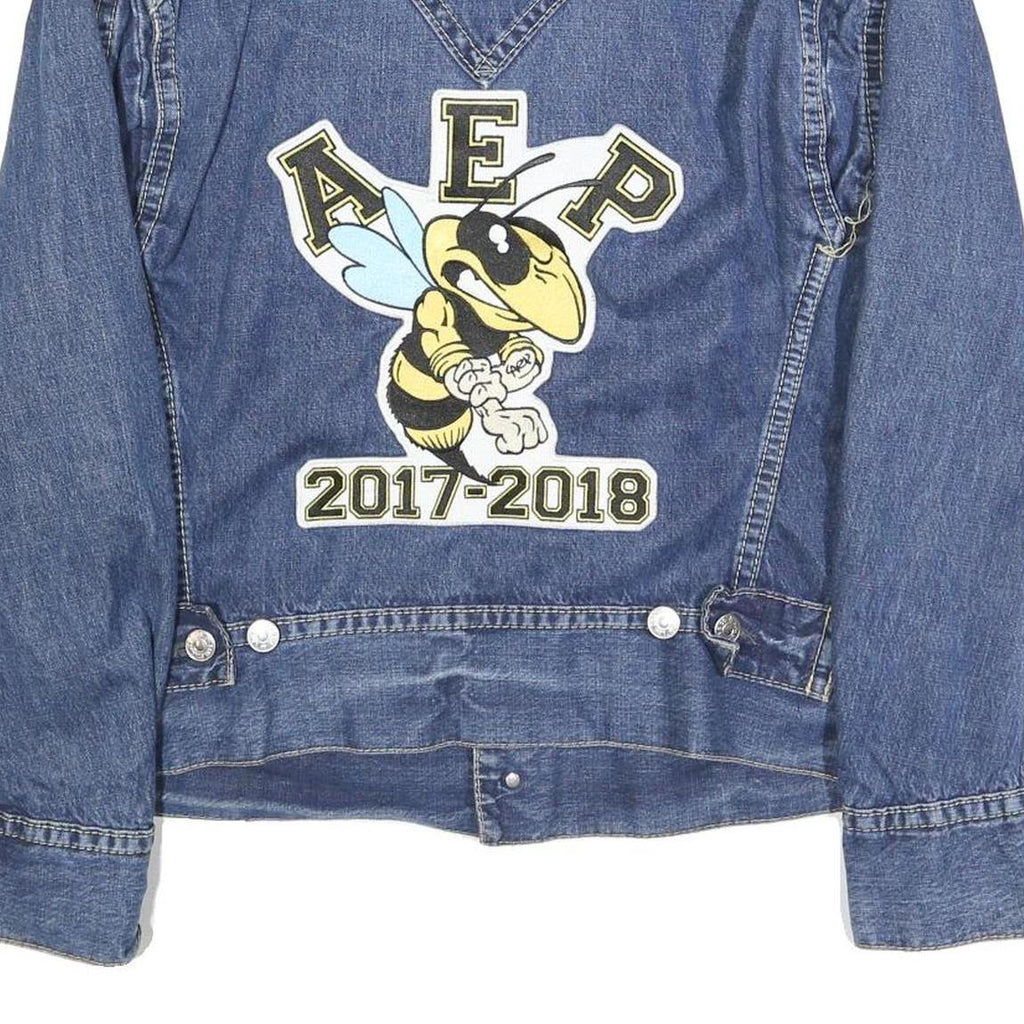 LEVI'S Mens Blue Denim Jacket XL Cotton Plain Button Closure Classic Fit