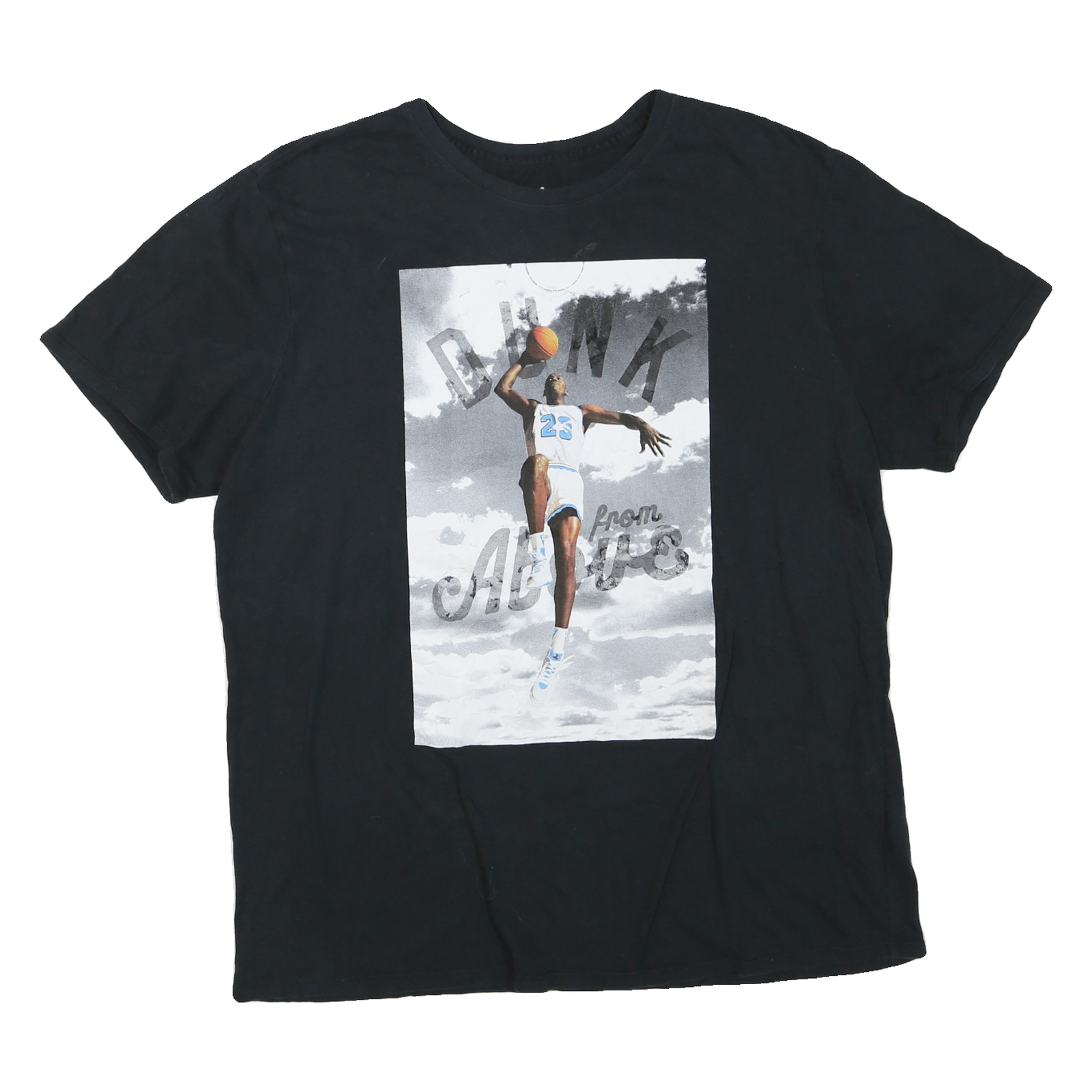 AIR JORDAN Mens Black XL Graphic T-Shirt Short Sleeve Crew Neck Basketball