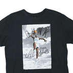 AIR JORDAN Mens Black XL Graphic T-Shirt Short Sleeve Crew Neck Basketball