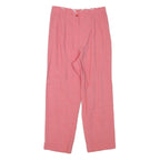 APART Womens Cotton Blend Pink Regular Fit Straight Trousers W25 L23 Stylish