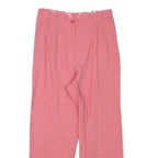 APART Womens Cotton Blend Pink Regular Fit Straight Trousers W25 L23 Stylish