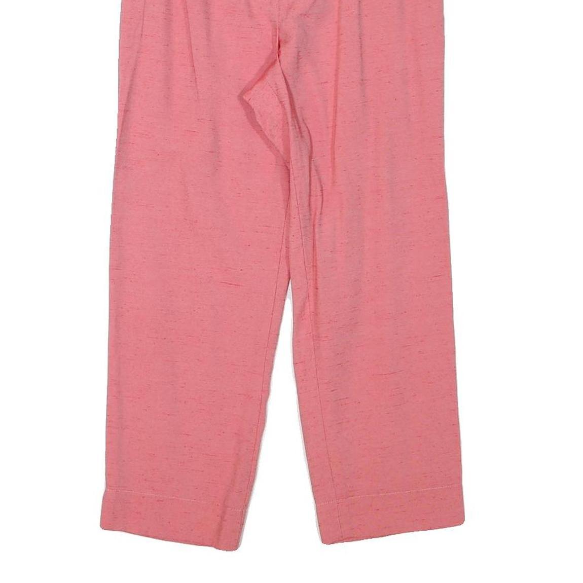 APART Womens Cotton Blend Pink Regular Fit Straight Trousers W25 L23 Stylish