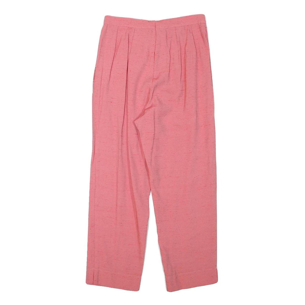 APART Womens Cotton Blend Pink Regular Fit Straight Trousers W25 L23 Stylish