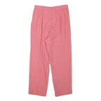 APART Womens Cotton Blend Pink Regular Fit Straight Trousers W25 L23 Stylish