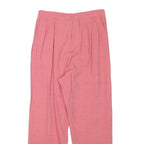 APART Womens Cotton Blend Pink Regular Fit Straight Trousers W25 L23 Stylish