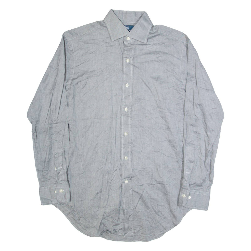 RALPH LAUREN Regent Mens Plain Shirt Grey Long Sleeve L