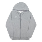 UNDER ARMOUR Mens Grey Full Zip Hoodie XS Cotton Blend Casual Sportswear