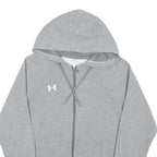 UNDER ARMOUR Mens Grey Full Zip Hoodie XS Cotton Blend Casual Sportswear