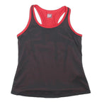 FILA Womens Black & Red Racerback T-Shirt UK 12 Sleeveless Polyester Blend