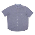 CHAPS Mens Blue Check Shirt XL Cotton Blend Casual Button Down Pocket