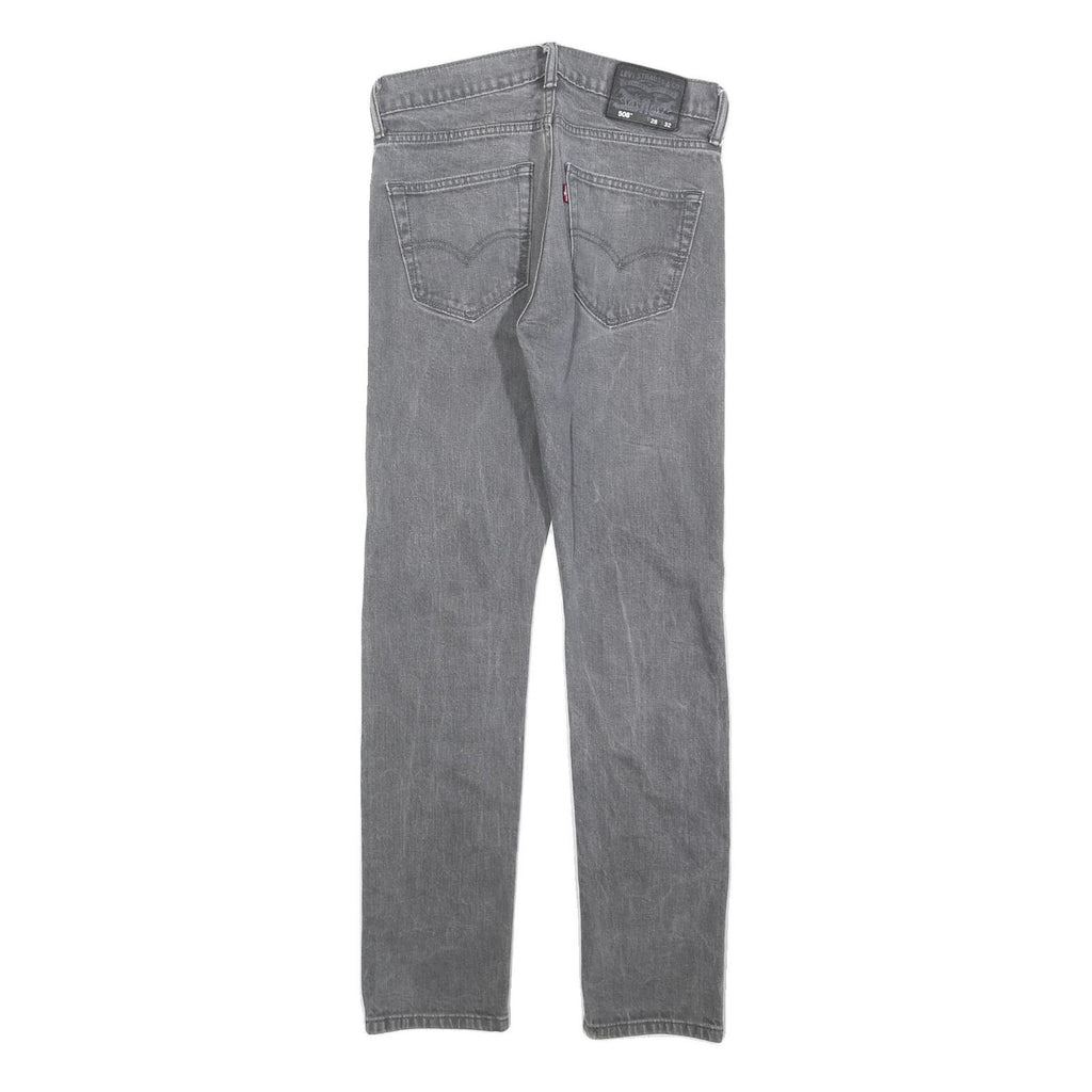 LEVI'S 508 Tapered Mens Jeans Grey Slim Tapered Denim Medium W28 L32 Cotton