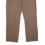DICKIES Mens Cotton Blend Brown Regular Straight Trousers W40 L32 Workwear Zip