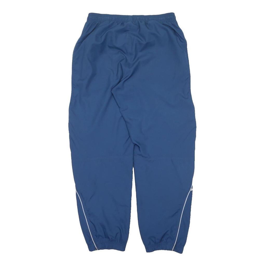 ADIDAS Mens Joggers Blue White L W32 L32 Polyester Blend Track Pants