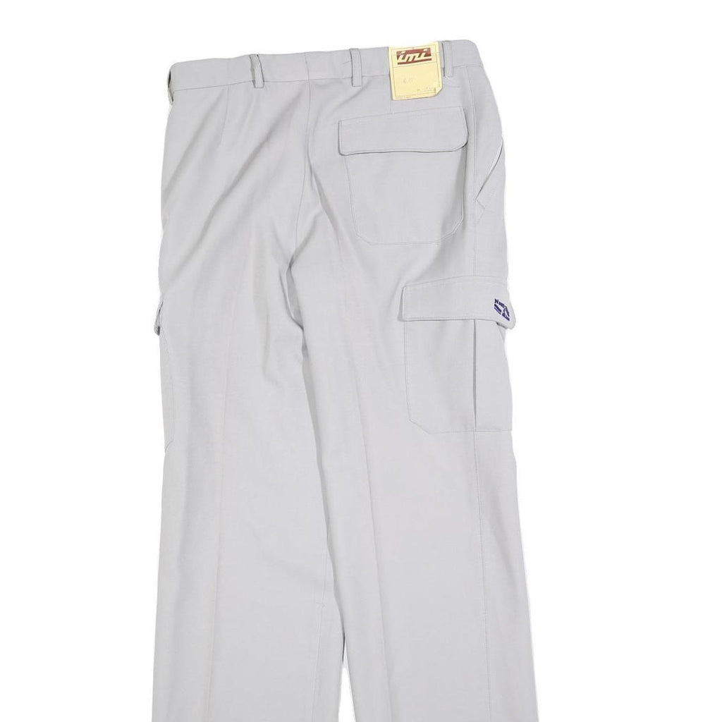 IMI Mens Wool Blend Grey Regular Straight Leg Trousers W30 L34 Casual Smart