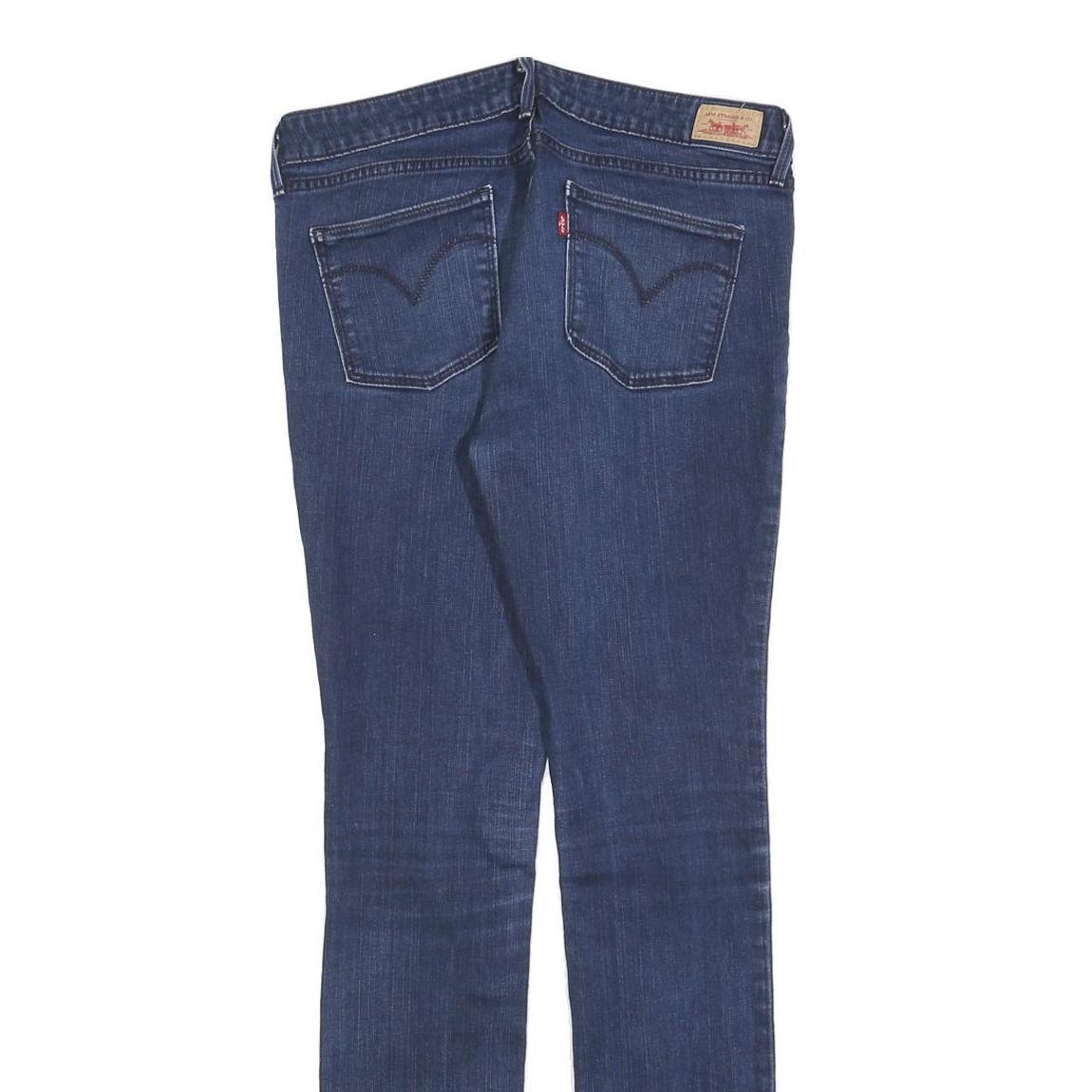 LEVI'S Womens Slim Blue Denim Slim Skinny Jeans W30 L32 Classic Cotton Blend Zip