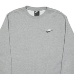 NIKE Mens Grey Crew Neck L Sweatshirt Cotton Blend Casual Sportswear