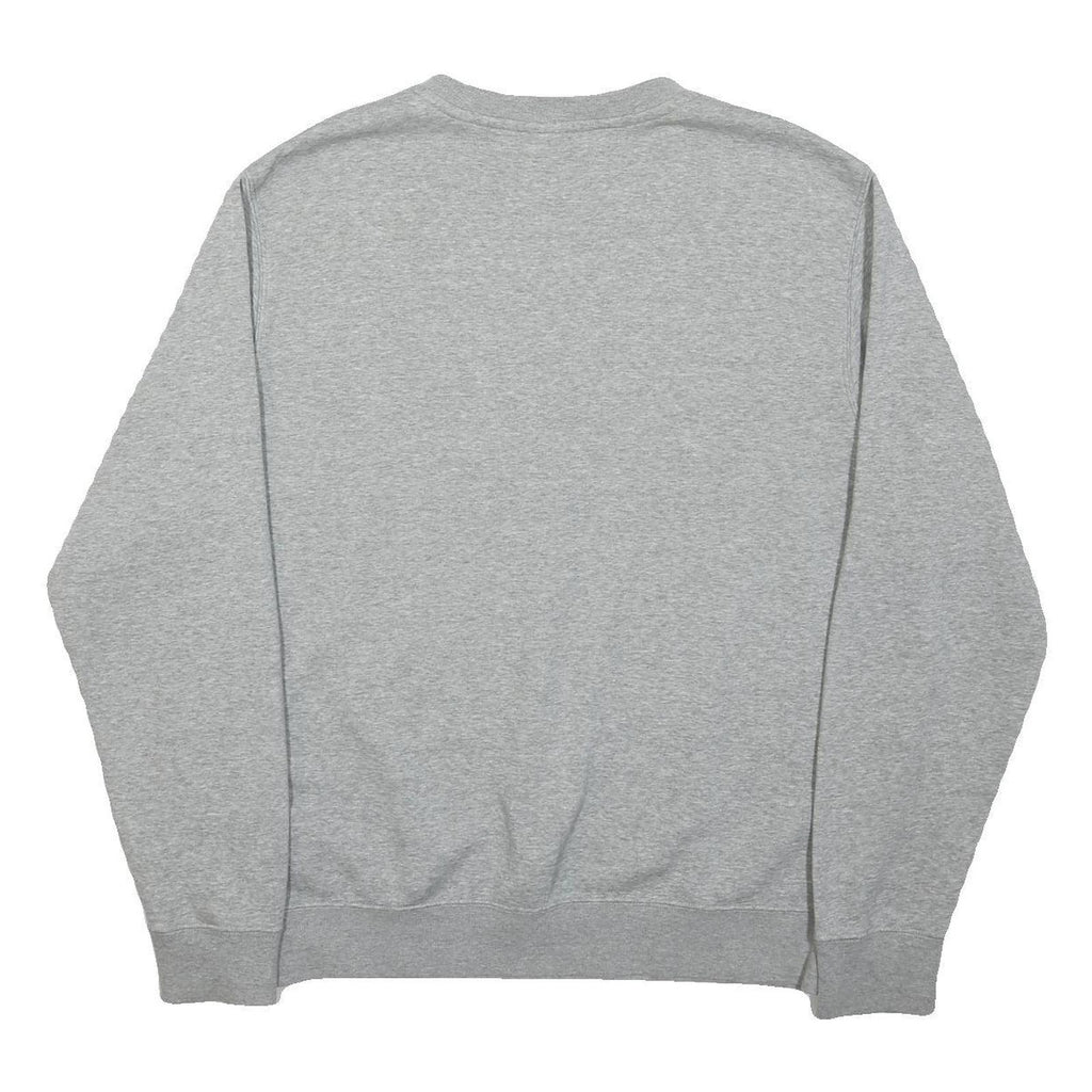 NIKE Mens Grey Crew Neck L Sweatshirt Cotton Blend Casual Sportswear