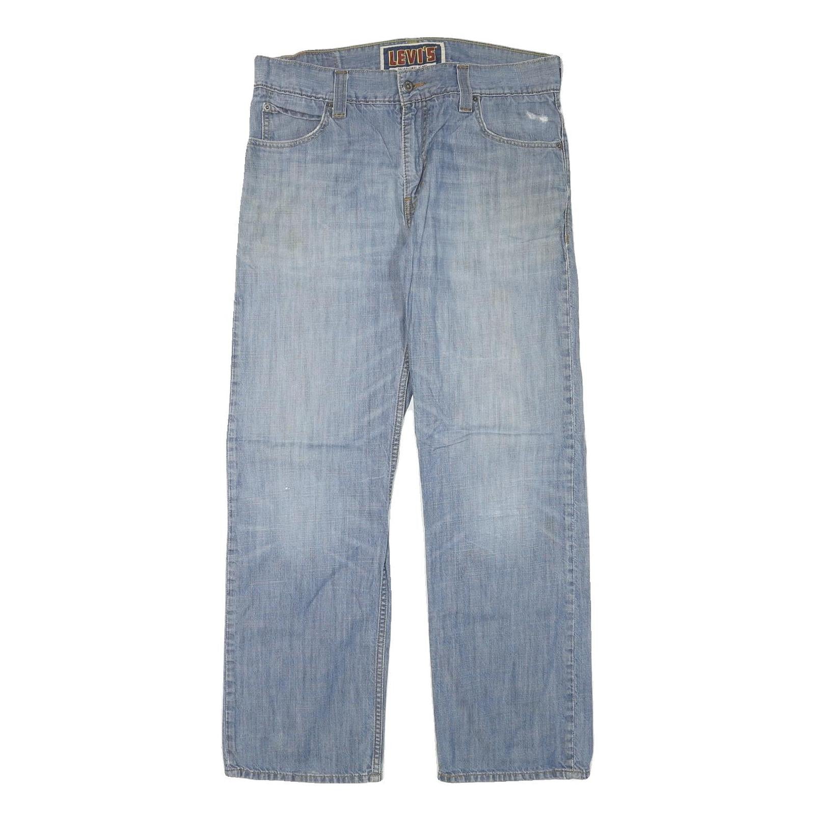 LEVI'S Mens Jeans Blue Regular Straight Denim Light W35 L30 Classic Zip Fly