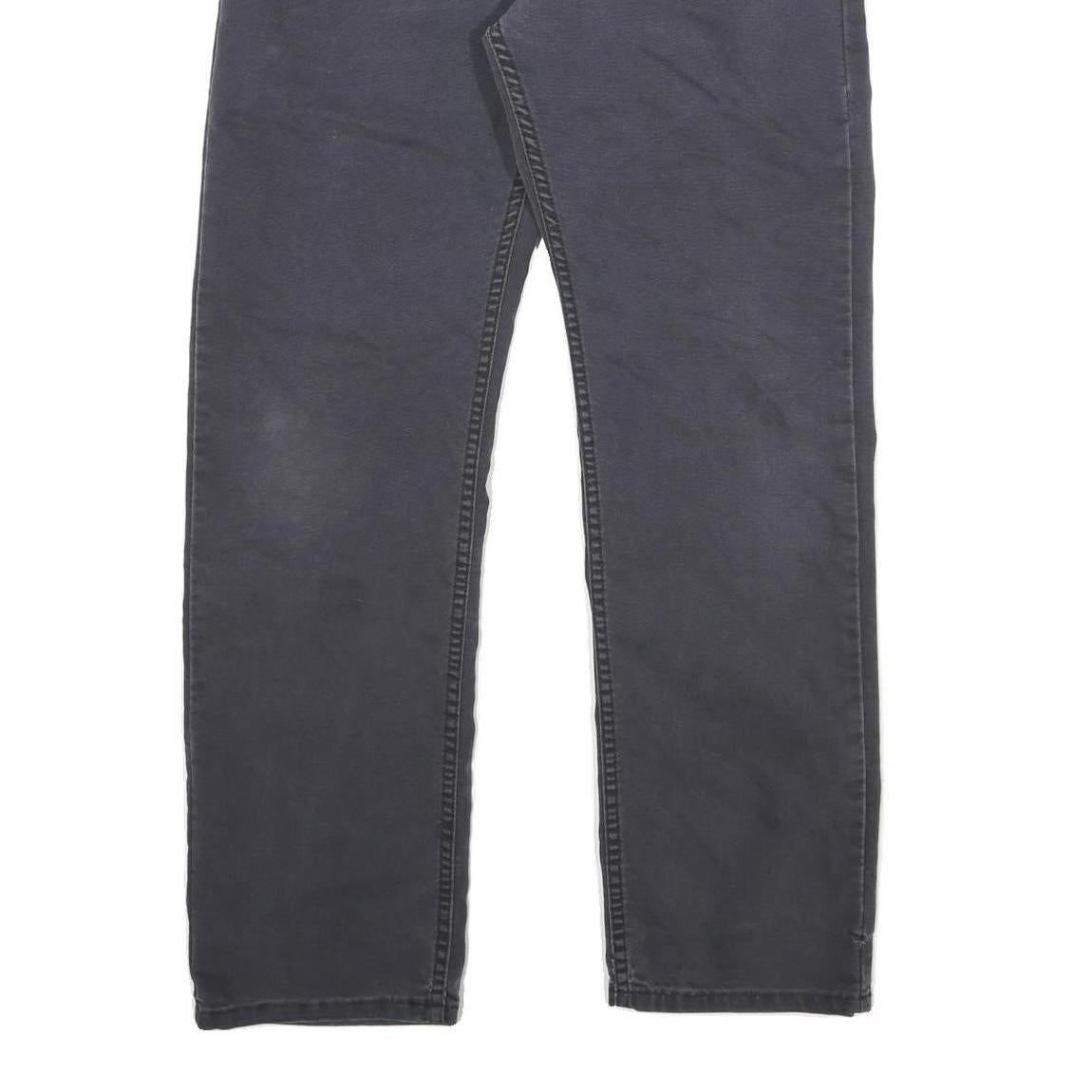 DICKIES Mens Jeans Black Regular Straight Denim W32 L30 Workwear Zip Closure