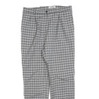 GARDEUR Womens Wool Blend Grey Check Regular Fit Straight Leg Trousers W32 L30