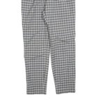 GARDEUR Womens Wool Blend Grey Check Regular Fit Straight Leg Trousers W32 L30