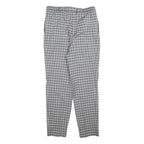 GARDEUR Womens Wool Blend Grey Check Regular Fit Straight Leg Trousers W32 L30