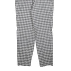 GARDEUR Womens Wool Blend Grey Check Regular Fit Straight Leg Trousers W32 L30