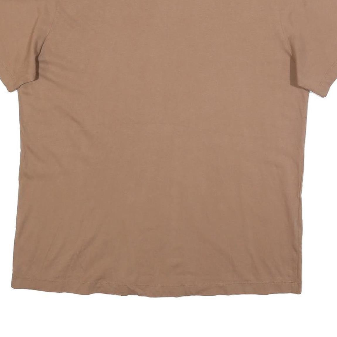 NIKE Mens Brown Classic Cotton T-Shirt M Short Sleeve Crew Neck Simple Design
