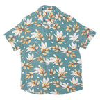 FRILIVIN Mens Shirt Green Viscose Floral S