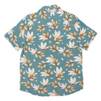FRILIVIN Mens Shirt Green Viscose Floral S