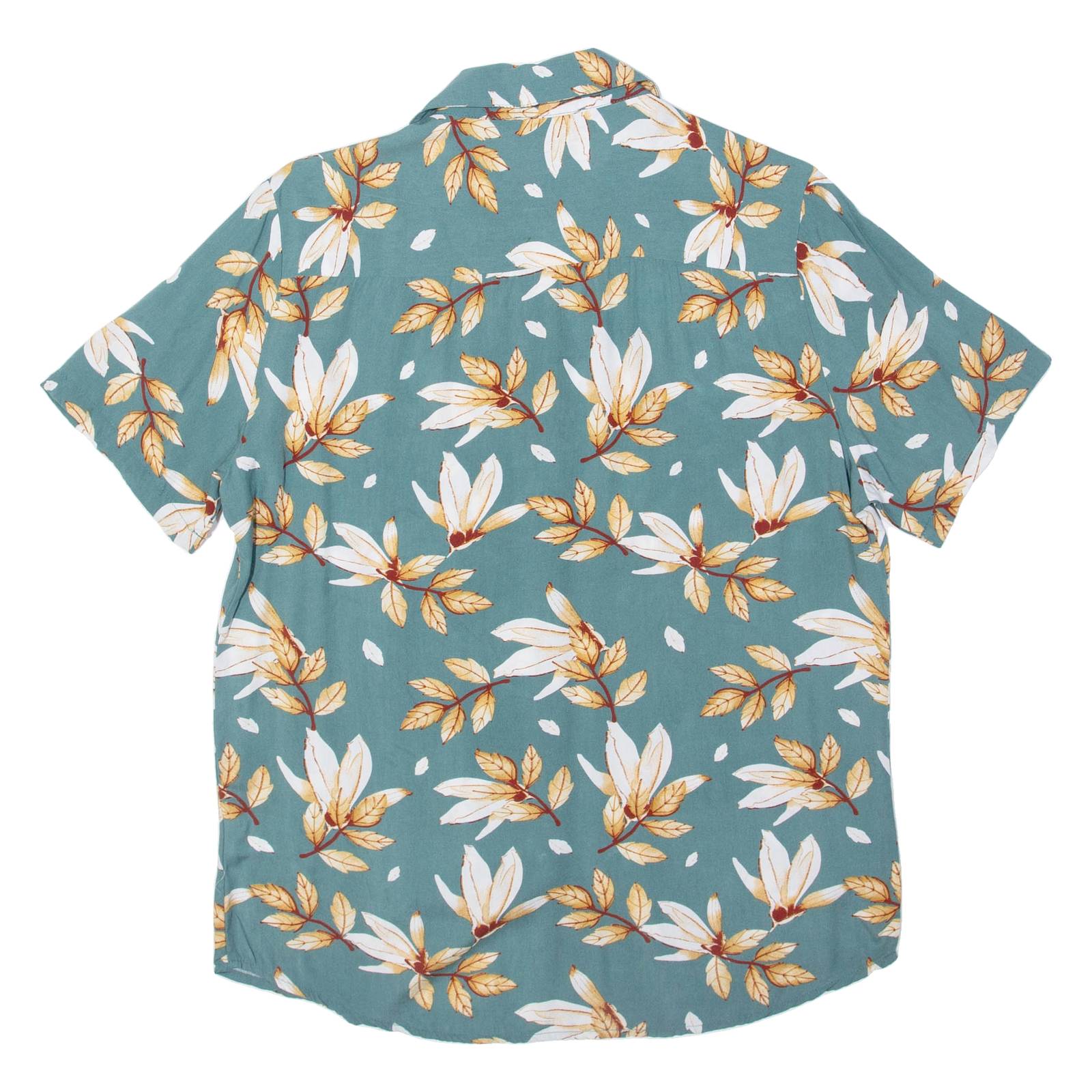FRILIVIN Mens Shirt Green Viscose Floral S