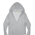 MICHAEL KORS Womens Grey Mesh Hoodie S Lightweight Pullover Hooded Top