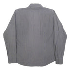 DACKS Mens Blue Check Shirt L Button Down Collar Long Sleeve Casual Dress