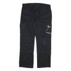 DICKIES Mens Black Regular Fit Cargo Trousers W36 L32 Workwear Utility Zip