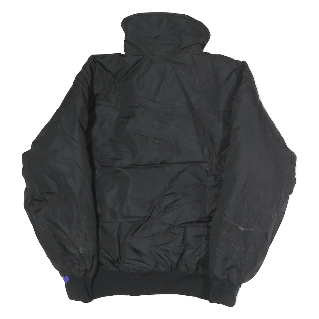 COLUMBIA Womens Black & Purple Reversible Jacket S Polyester Blend Zip Outdoor