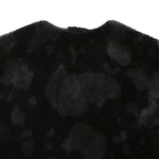 Womens Black Faux Fur Sleeveless Jacket S Polyester Blend Plush Warm Layer