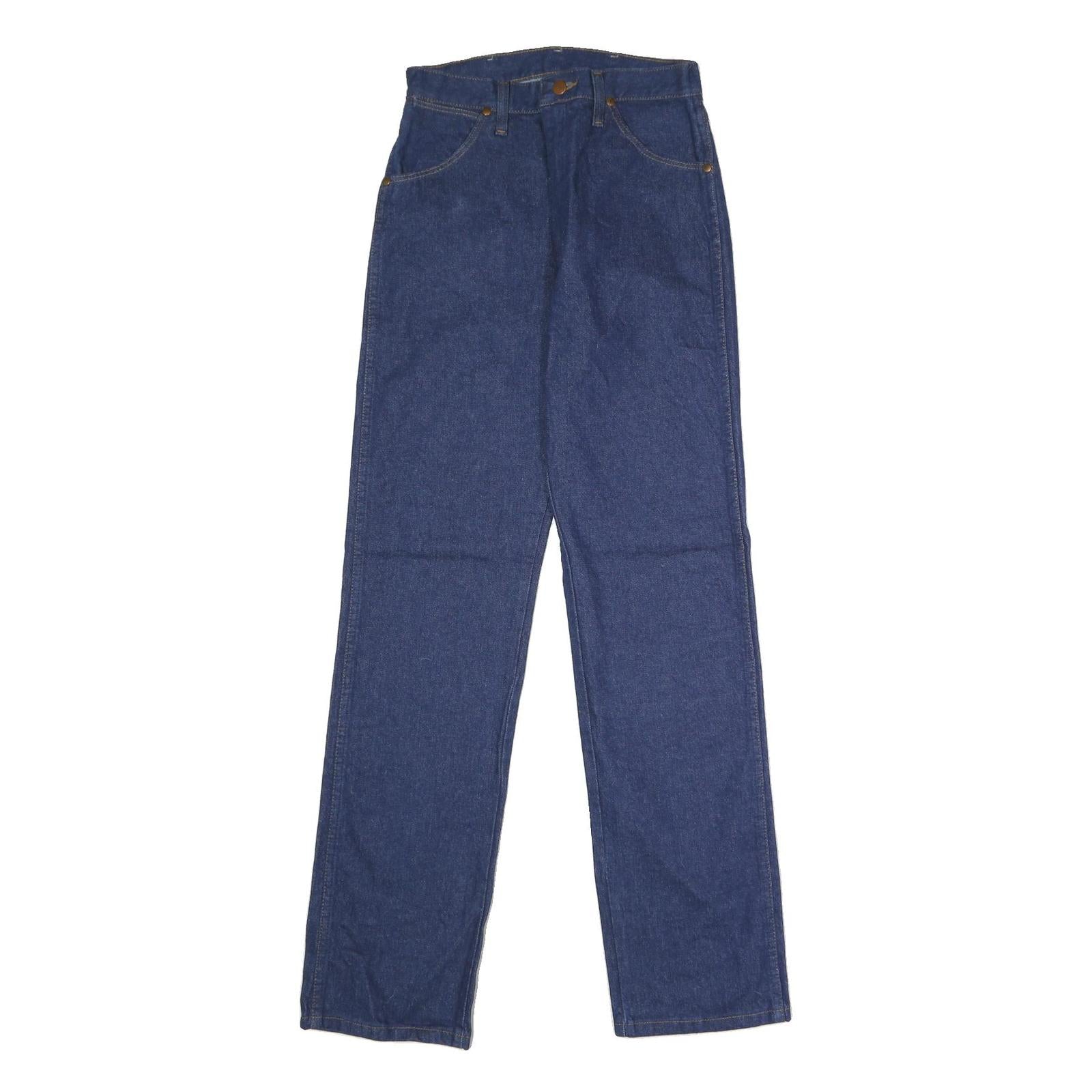 WRANGLER Womens Blue Slim Skinny Denim Raw W27 L32 Zip Jeans Comfort Fit