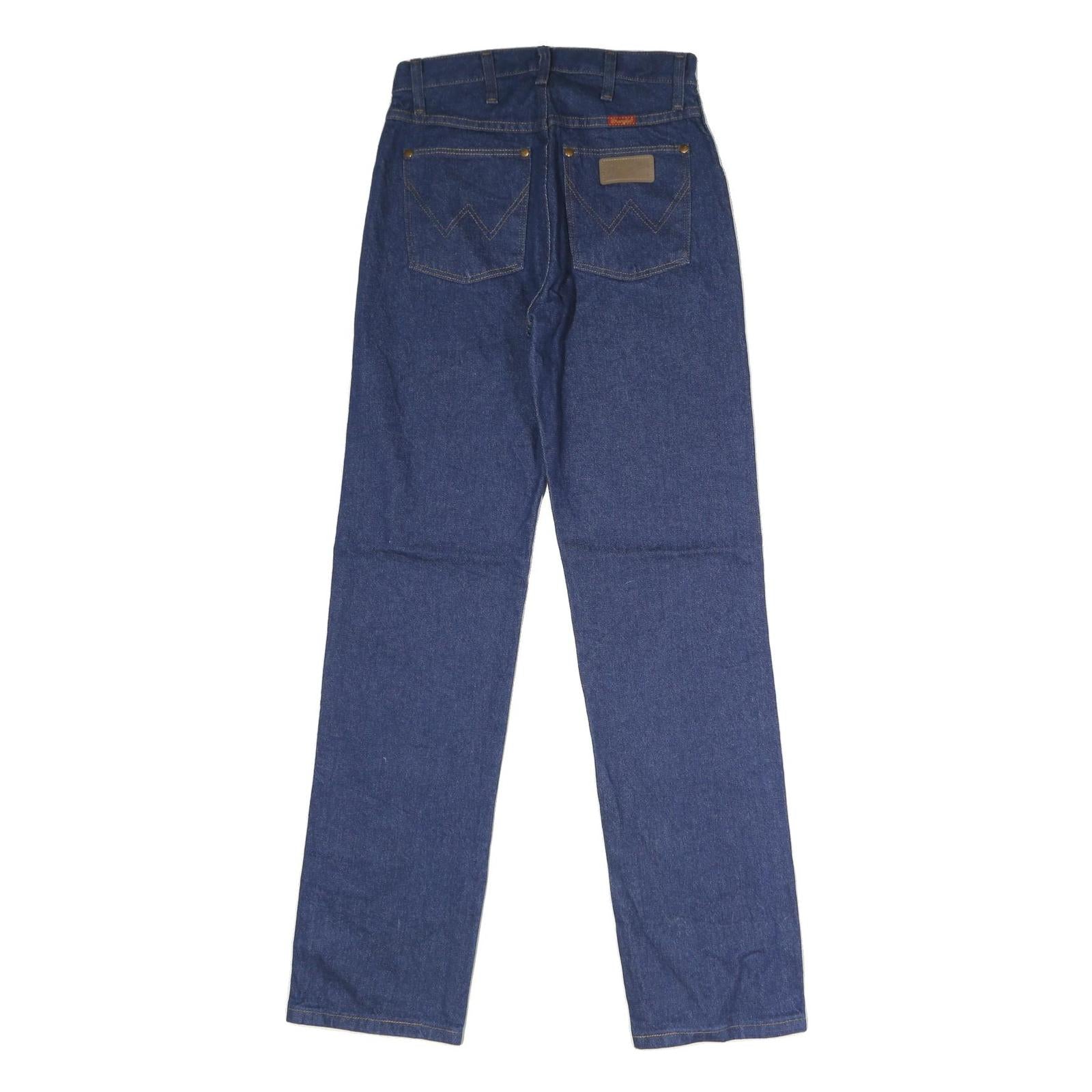 WRANGLER Womens Blue Slim Skinny Denim Raw W27 L32 Zip Jeans Comfort Fit