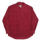 RETREAT Mens Red Check Shirt M Cotton Blend Casual Checked Button Down